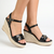 Madison Espadrille Wedge - Black
