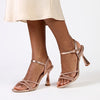 Madison Evening Heeled Sandals - Rose Gold