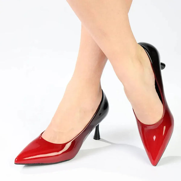 Madison Faded Fashion Court Heel - Faded Red