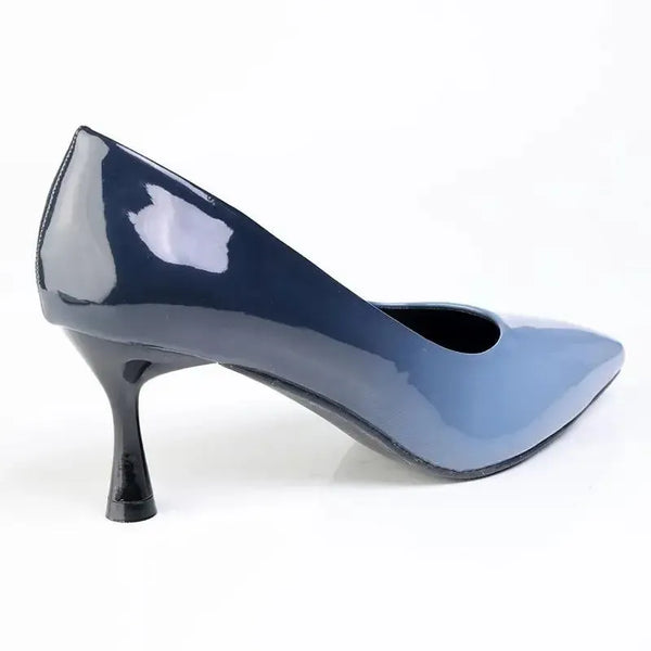 Madison Faded Fashion Court Heel - Petrol Blue