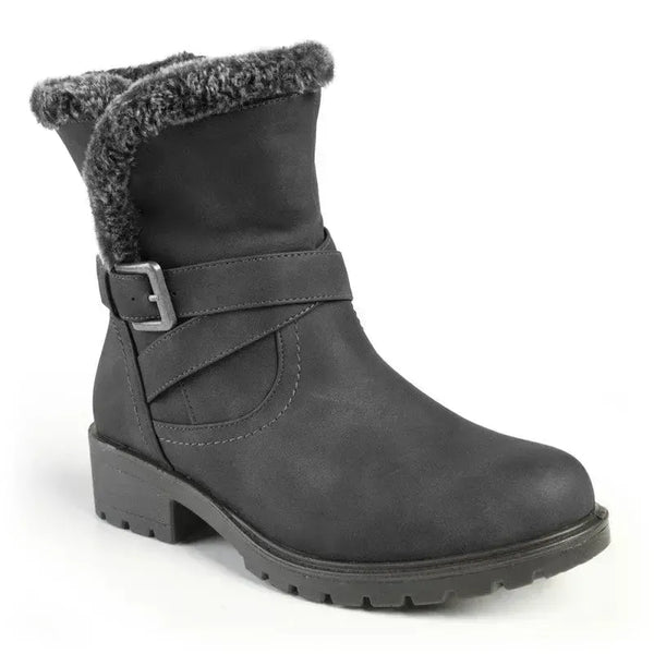 Madison Faith Fur Ankle Boots - Black