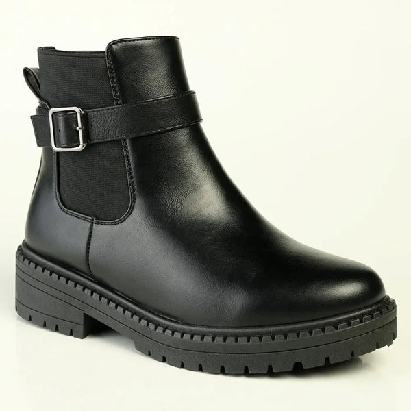 Madison Fashion Gusset Boot - Black