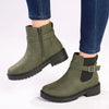 Madison Fashion Gusset Boot - Olive