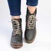 Madison Felicity Lace Up Ankle Boots - Black-Madison Heart of New York-Buy shoes online