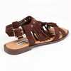 Madison Fringe Flat Sandals - Chocolate