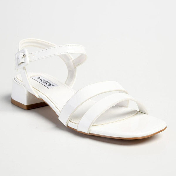Madison Gentry Vamp Strap Sandal - White-Madison Heart of New York-Buy shoes online