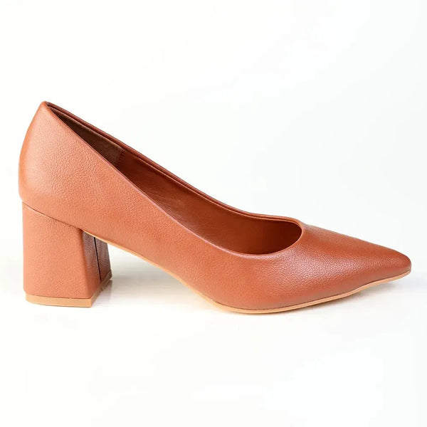 Madison Ginger 2 Block Heel Court - Tan