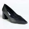 Madison Ginger Block Heel Court - Black