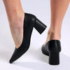 Madison Ginger Block Heel Court - Black