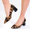 Madison Ginger Block Heel Court - Leopard