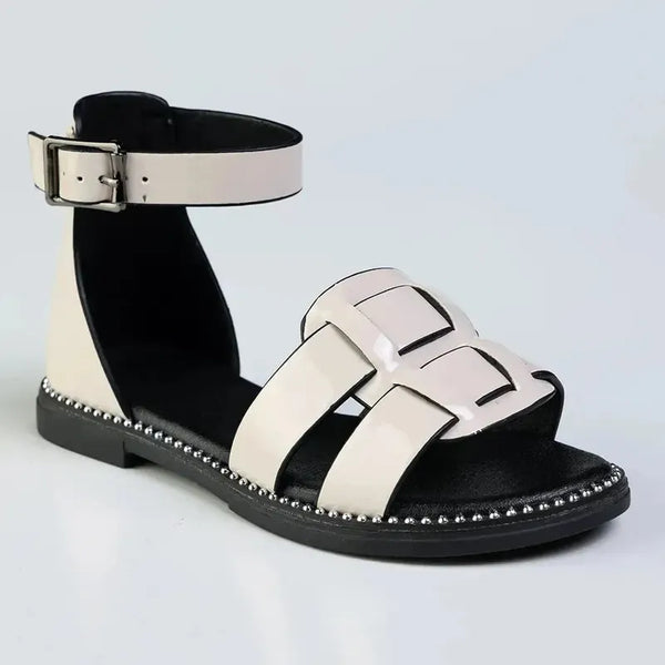 Madison Girls Closed Back Ankle Strap Sandals - Beige