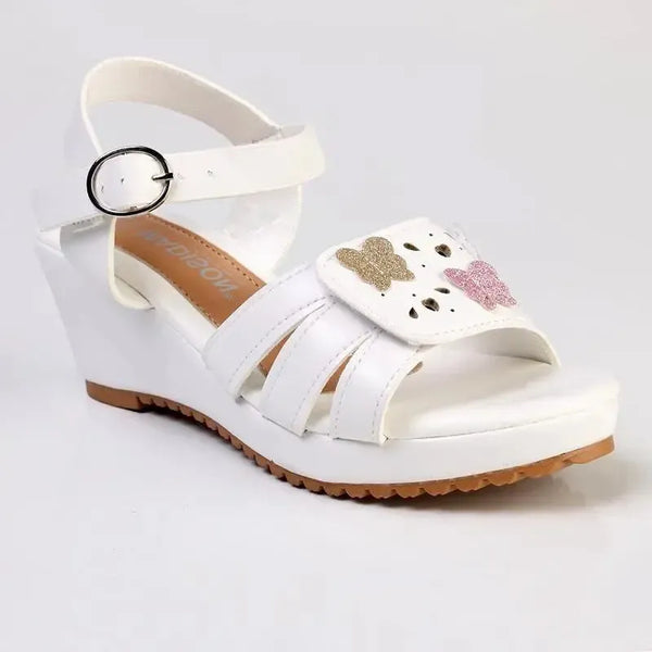 Madison Girls Wedge Ankle Strap - White
