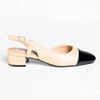 Madison Goldie 2-Tone Lower Block Heel - Black / Nude