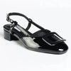 Madison Gracie Slingback with Lower Block Heel - Black