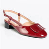 Madison Gracie Slingback with Lower Block Heel - Burgundy