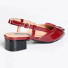 Madison Gracie Slingback with Lower Block Heel - Burgundy