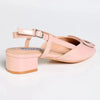 Madison Gracie Slingback with Lower Block Heel - Nude