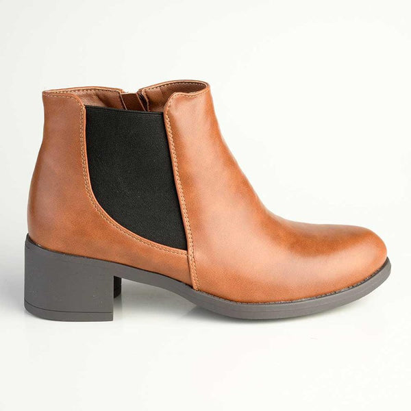 Madison Gusset Fanny Ankle Boot - Tan-Madison Heart of New York-Buy shoes online