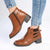 Madison Gusset Fawn Strappy Ankle Boot - Tan