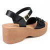 Madison Heart of New York Stacked Platform Sandals - Black