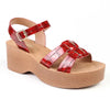 Madison Heart of New York Stacked Platform Sandals - Red