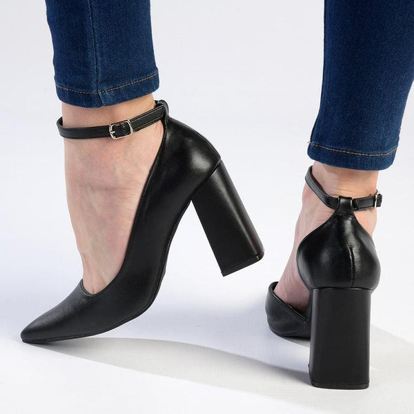 Madison India Block Heel - Black-Madison Heart of New York-Buy shoes online