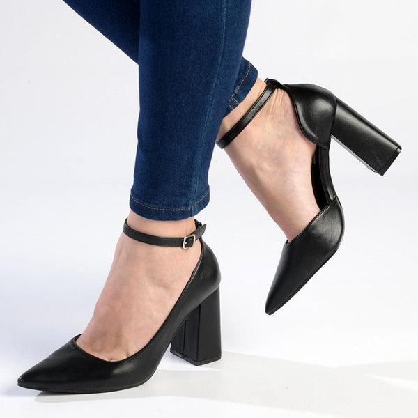 Madison India Block Heel - Black-Madison Heart of New York-Buy shoes online