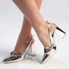 Madison Isolde Block Heel - Silver