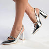 Madison Isolde Block Heel - Silver