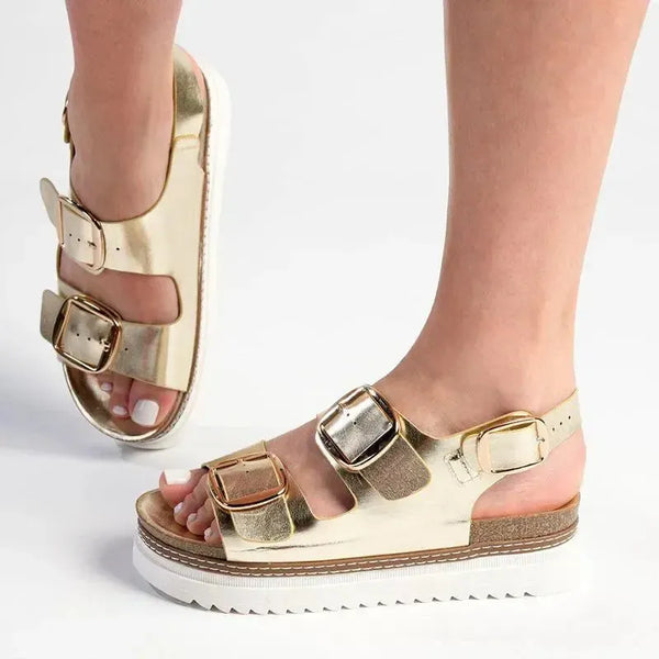 Madison Jaden Slingback Sandal - Gold