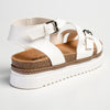 Madison Jafit Cross Over Footbed Sandal - White-Madison Heart of New York-Buy shoes online