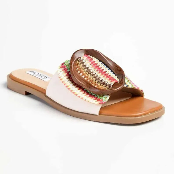Madison Janvee 2 Push In Flat Sandal - Multi Nude