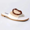 Madison Janvee 2 Push In Flat Sandal - White