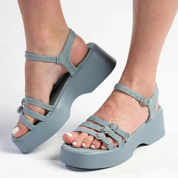 Madison Jaquenette Sandal - Light Blue