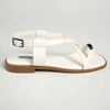 Madison Jenna Toe Ring Flat Sandal - White-Madison Heart of New York-Buy shoes online