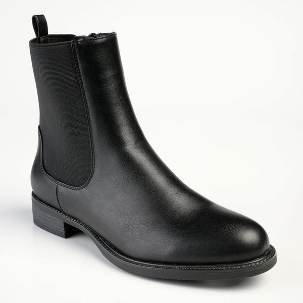 Madison Jenny Lee Plain Gusset Ankle Boot - Black-Madison Heart of New York-Buy shoes online