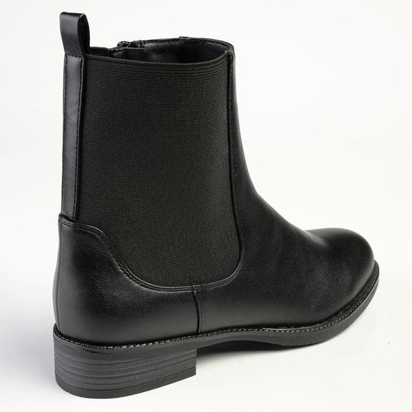 Madison Jenny Lee Plain Gusset Ankle Boot - Black-Madison Heart of New York-Buy shoes online
