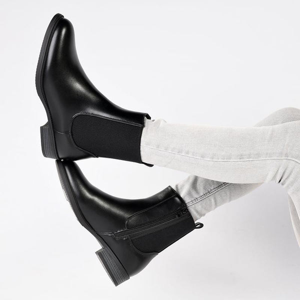 Madison Jenny Lee Plain Gusset Ankle Boot - Black-Madison Heart of New York-Buy shoes online