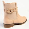 Madison Jenny Lynn Gusset Studded Ankle Boot - Nude