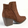 Madison Jett 2 Cuban Heel Ankle Boot - Chocolate