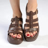 Madison Jizelle Platform Sandals - Chocolate