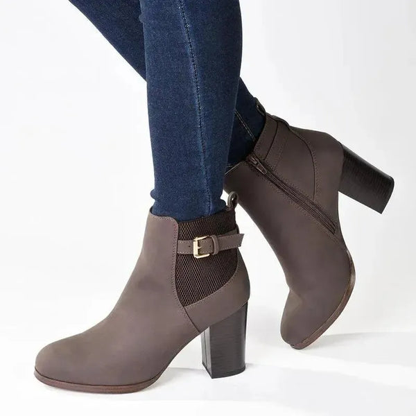 Madison Johnda Ankle Gusset Boot - Chocolate