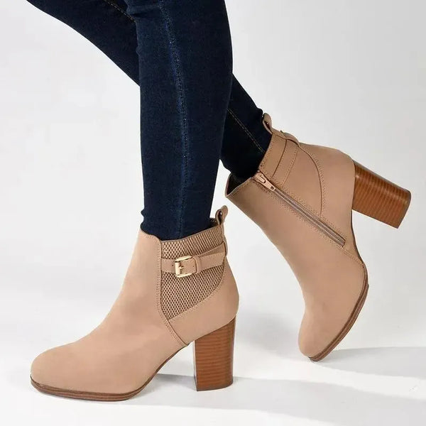 Madison Johnda Ankle Gusset Boot - Nude