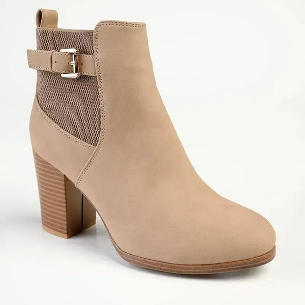 Madison Johnda Ankle Gusset Boot - Nude