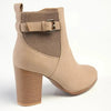 Madison Johnda Ankle Gusset Boot - Nude