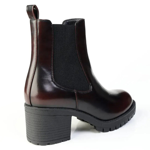 Madison Jolinda 2 Block Heel Chelsea Boot - Wine
