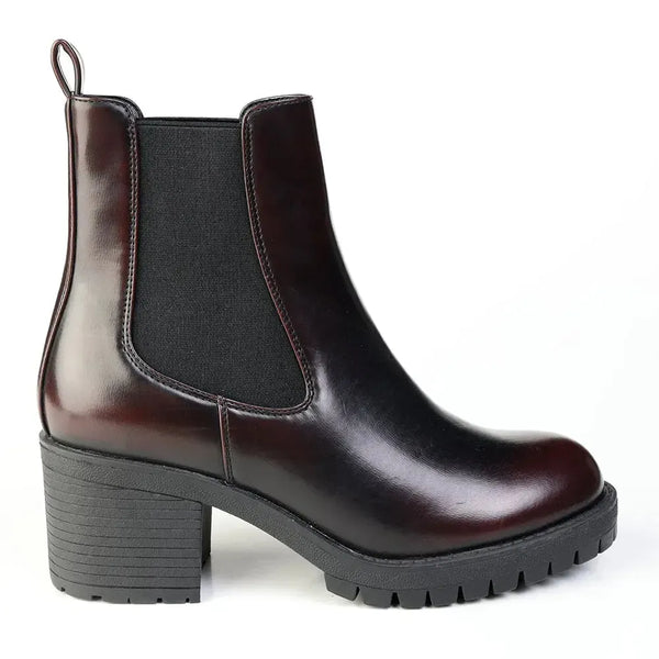 Madison Jolinda 2 Block Heel Chelsea Boot - Wine