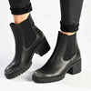 Madison Jolinda Block Heel Chelsea Boot - Black
