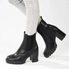 Madison Jones Chelsea Block Heel Boot - Black