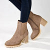 Madison Jones Chelsea Block Heel Boot - Taupe